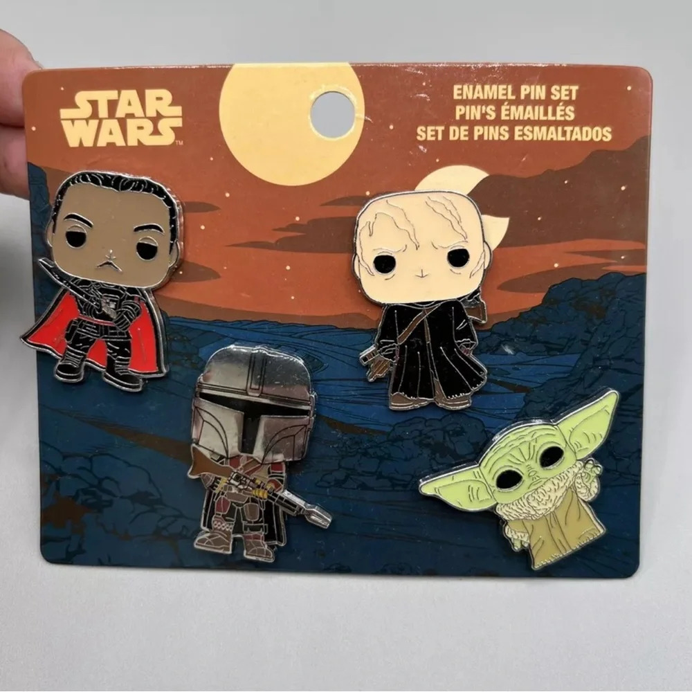 Star Wars Funko Disney+ The Mandalorian Enamel Pin Set Of 4